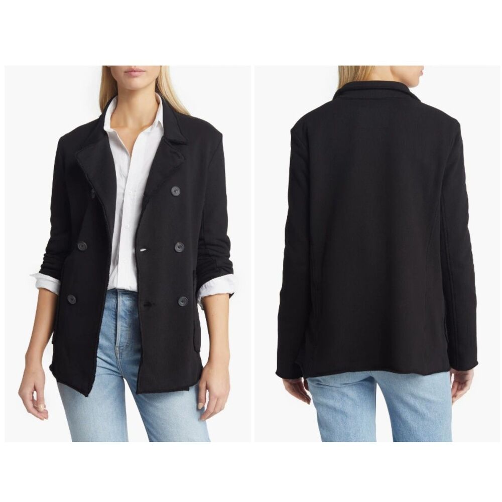 Frank & Eileen Women's Black Belfast Peacoat Size XS Extra Small